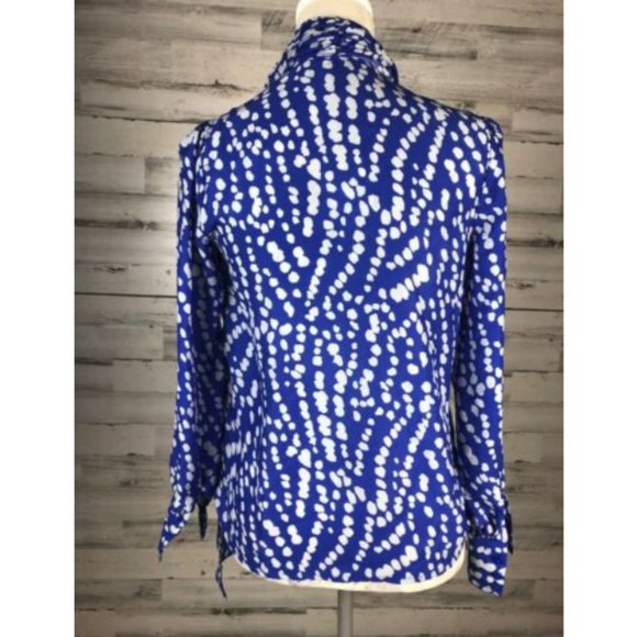 Dash K By Kardashians sz 00 Blue Gray Spot Neck - Picture 6 of 8